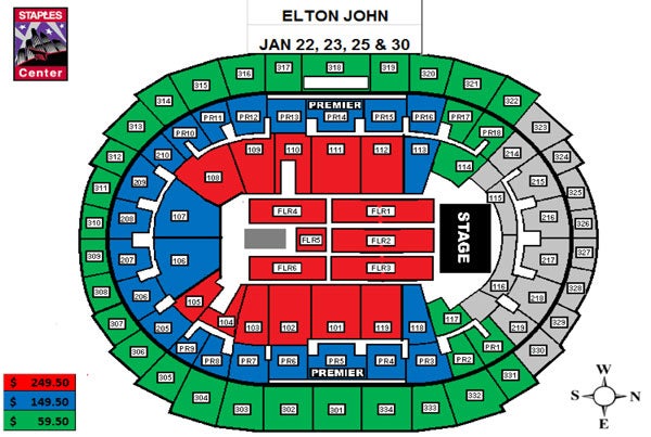 Staples Center Seating Chart With Rows